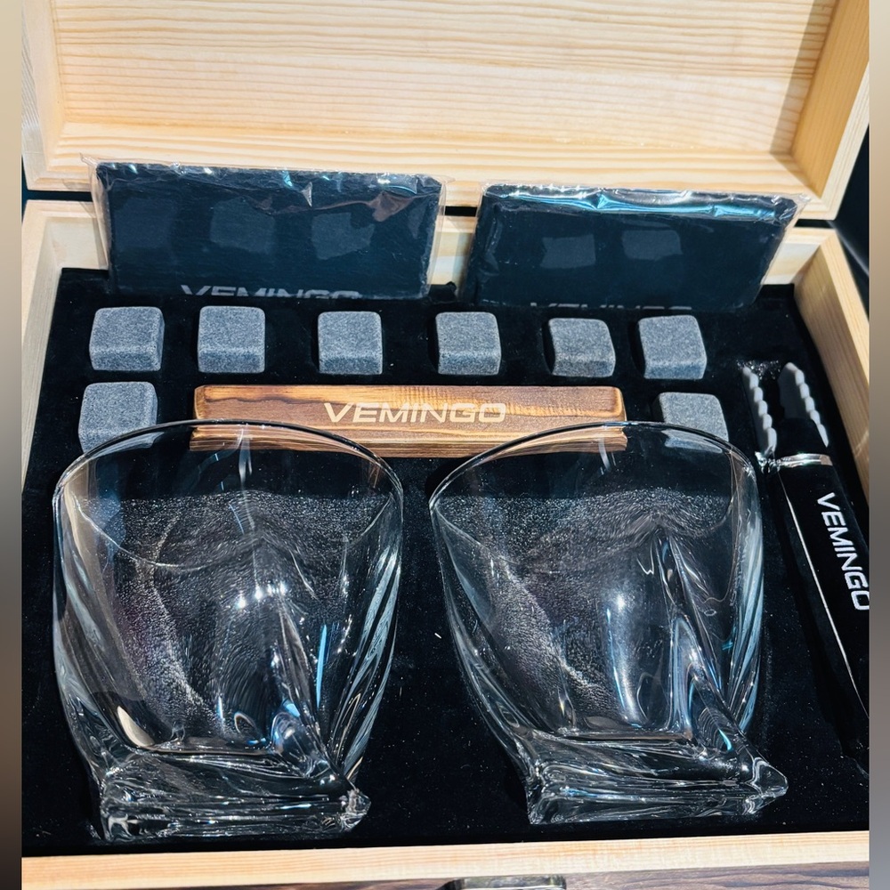 Whiskey Stone Gift Set for Scotch Bourbon Lover